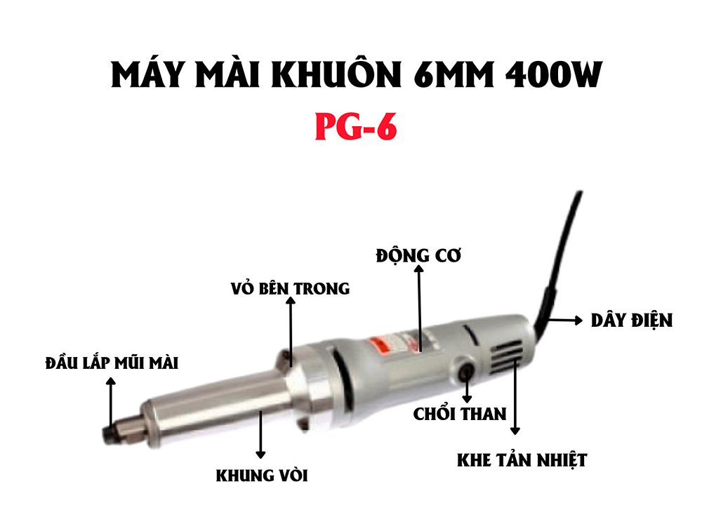 Chi tiết các bộ phận của sản phẩm Máy Mài Khuôn Keyang PG-6