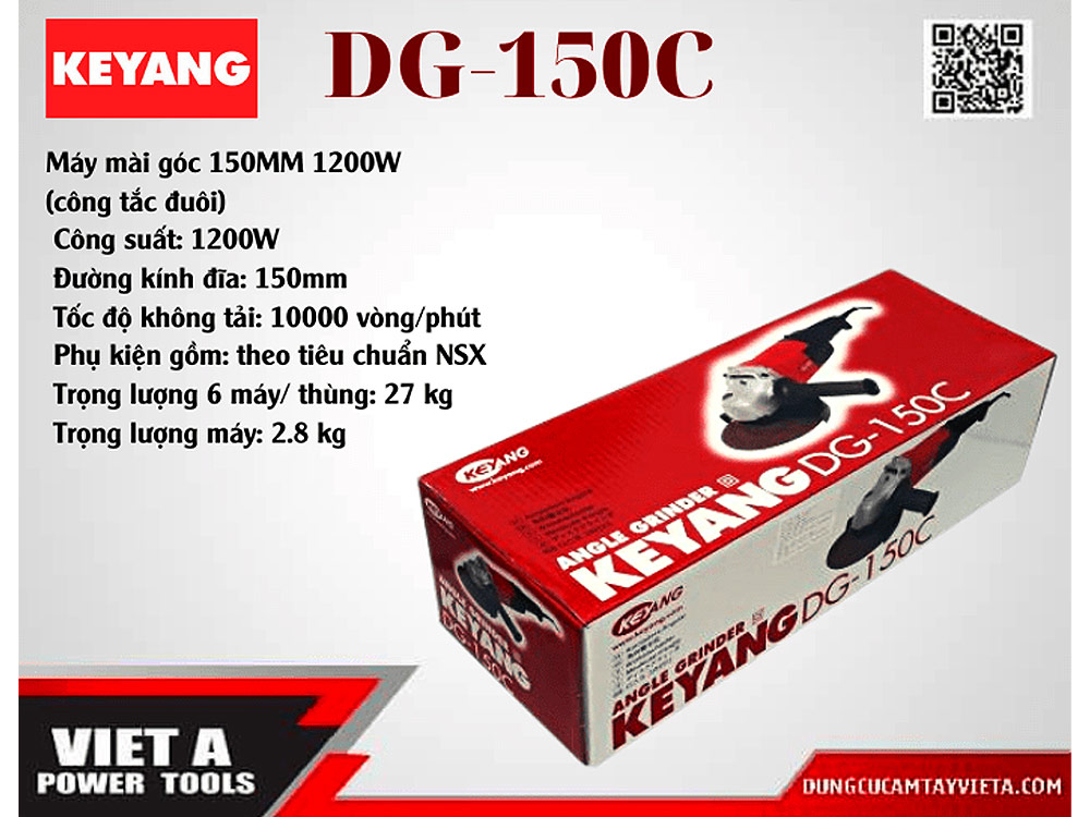 Thông số kỹ thuật của sản phẩm Máy Mài Góc Keyang DG-150C