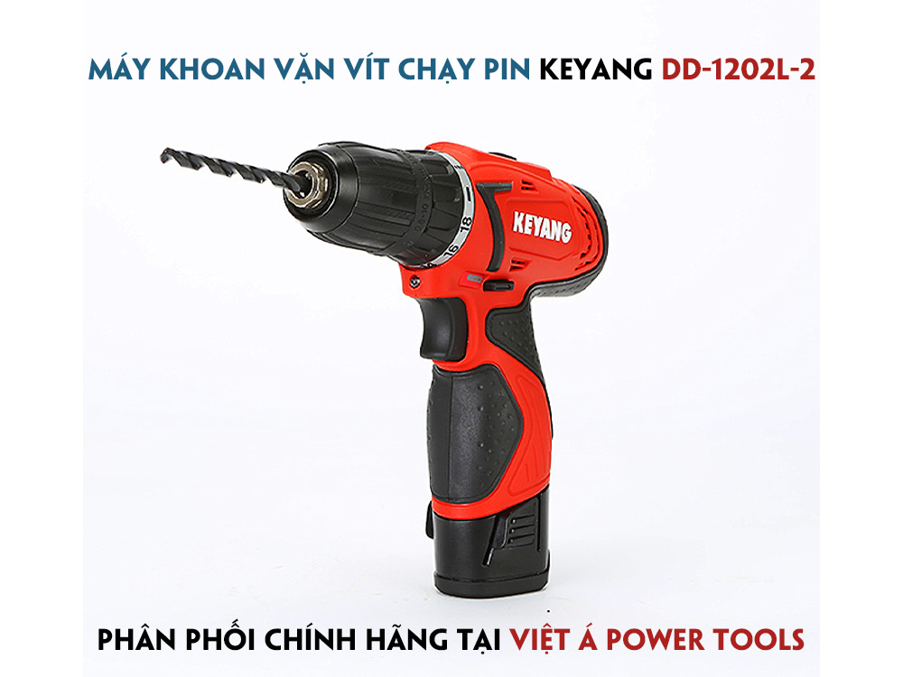 Đặt hàng Máy Khoan Vặn Vít Chạy Pin Keyang DD-1202L-2 chính hãng tại Việt Á Power Tools