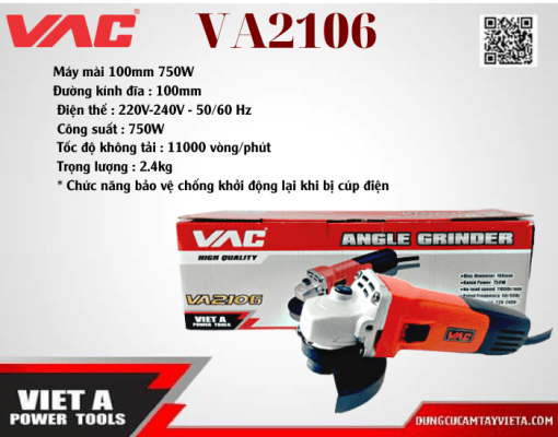MÁY MÀI VAC 100MM - 750W - VA2106