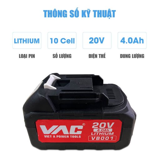 PIN SẠC 20V - 4.0AH VB001