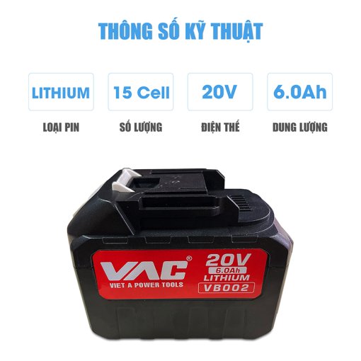 PIN sạc 20V - 6.0ah VB002